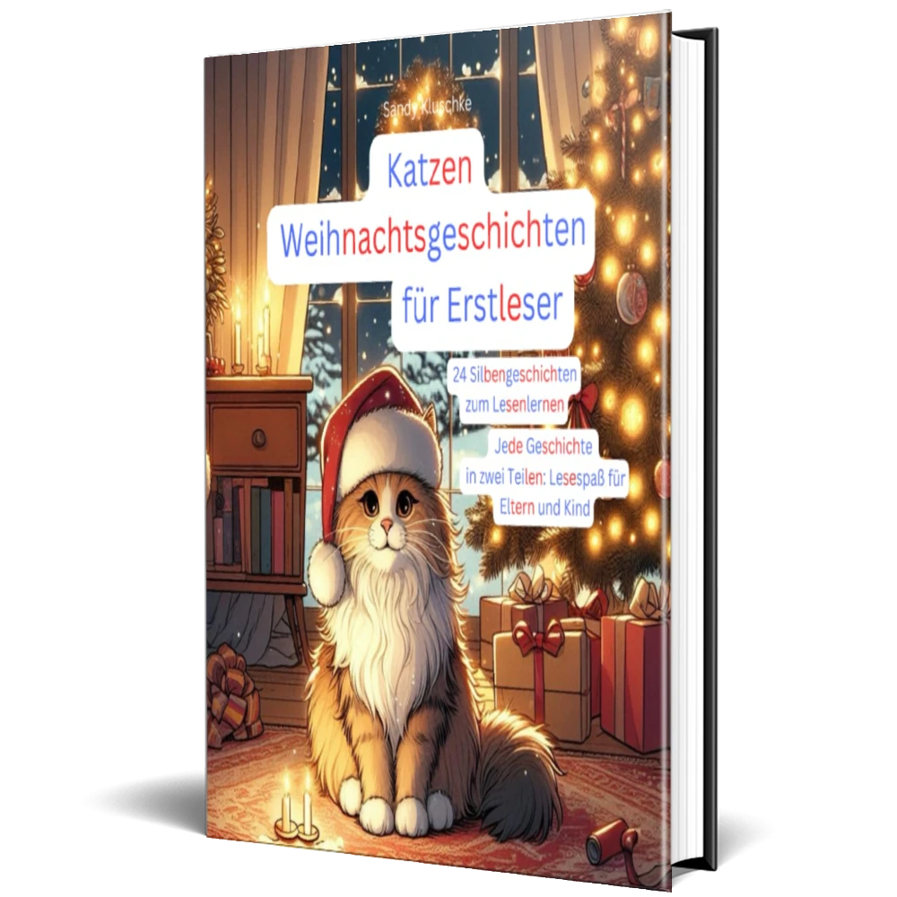 Katzen Weihnachtsgeschichten Silbenlesen